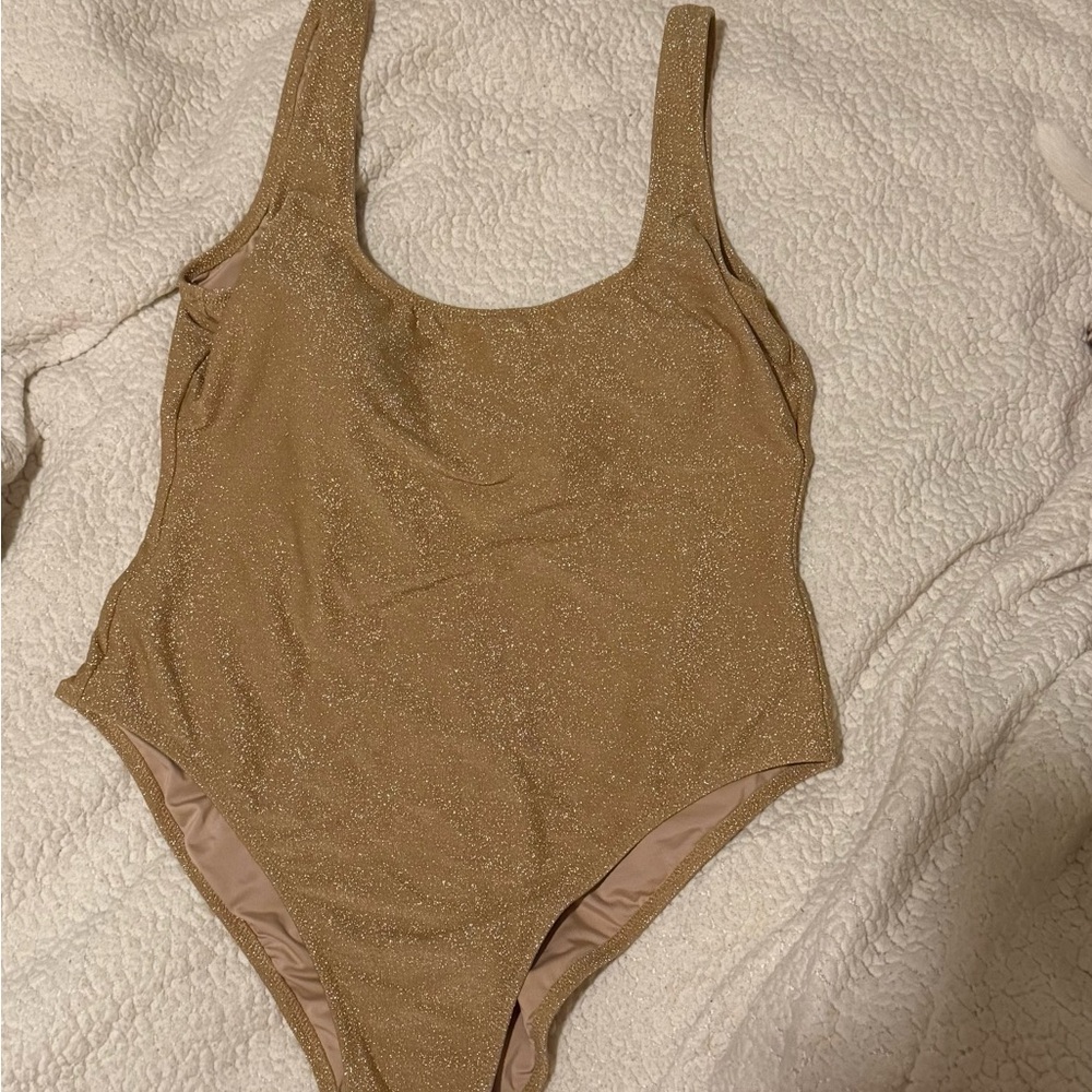 Golden swimsuitt